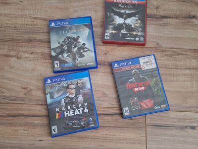PS4 Games Lot: Destiny 2, Batman Arkham Knight, NASCAR Heat 4, Friday the 13th The Game