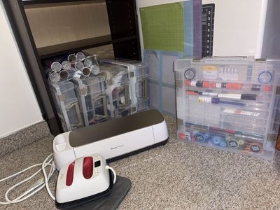 Cricut Maker, heat presses + BOXES of supplies