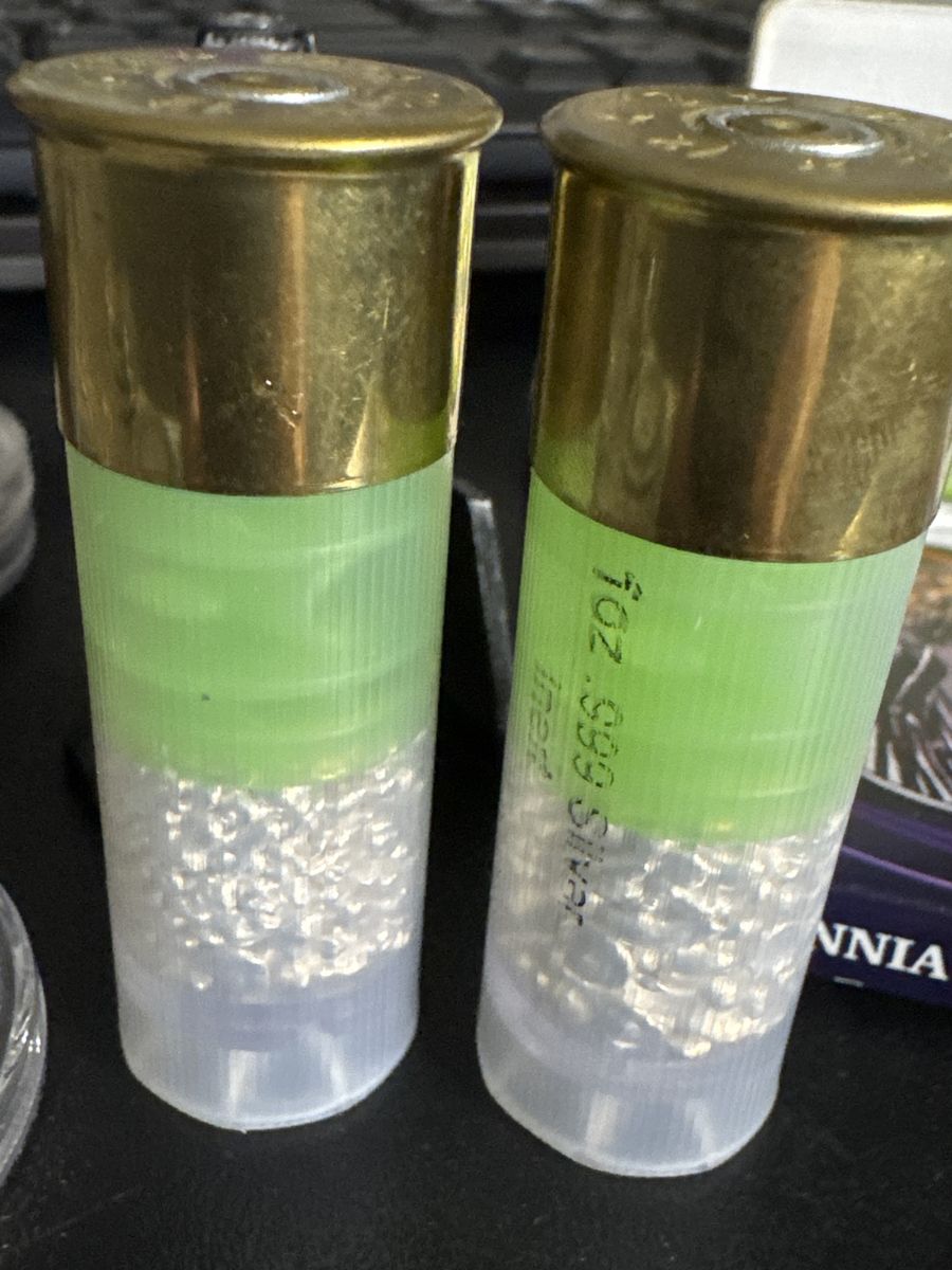 2 x 1 oz .999 Fine Silver Shot Shells - Novelty Silver Bullion Investment/Gift