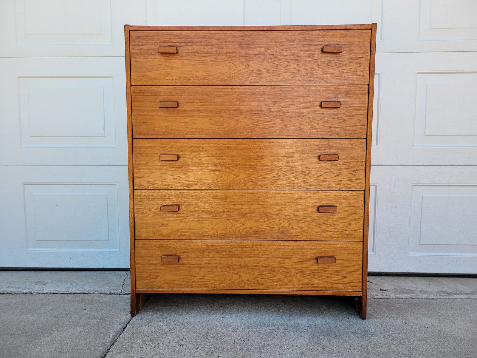 Vintage Mid Century Danish Teak Tall Dresser
