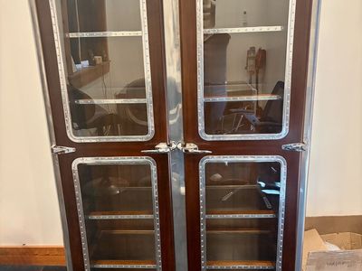 Aviator Style Desk And Display Cabinet