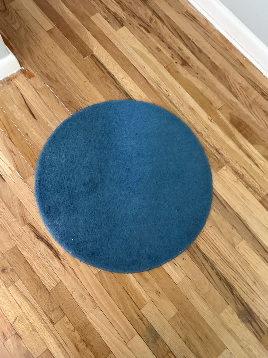 IKEA Ringum Round Blue Wool Rug 70 cm (27 inches)