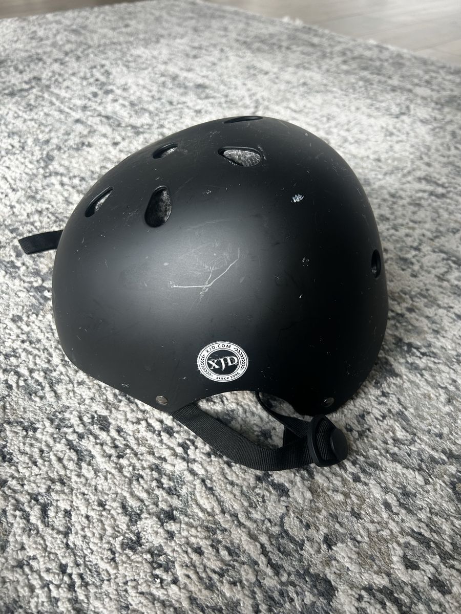 Adjustable Black Multi-Sport Helmet for Ages 5+