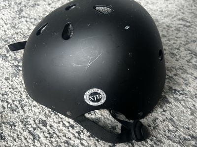 Adjustable Black Multi-Sport Helmet for Ages 5+