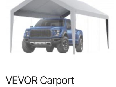 VEVOR 10x20 Ft Heavy Duty Galvanized Carport Canopy - UV/Water-Resistant Outdoor Car Shelter, White REPLACEMENT COVER ONLY.