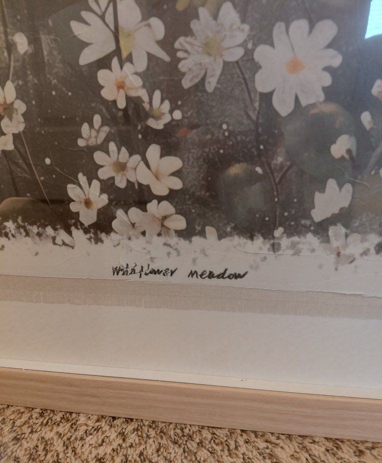Numbered "Wildflower Meadow" watercolor by D. London 