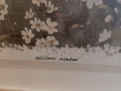 Numbered "Wildflower Meadow" watercolor by D. London