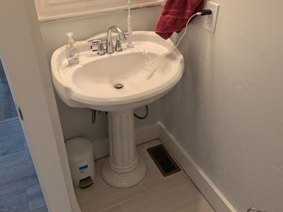 White Pedestal Sink