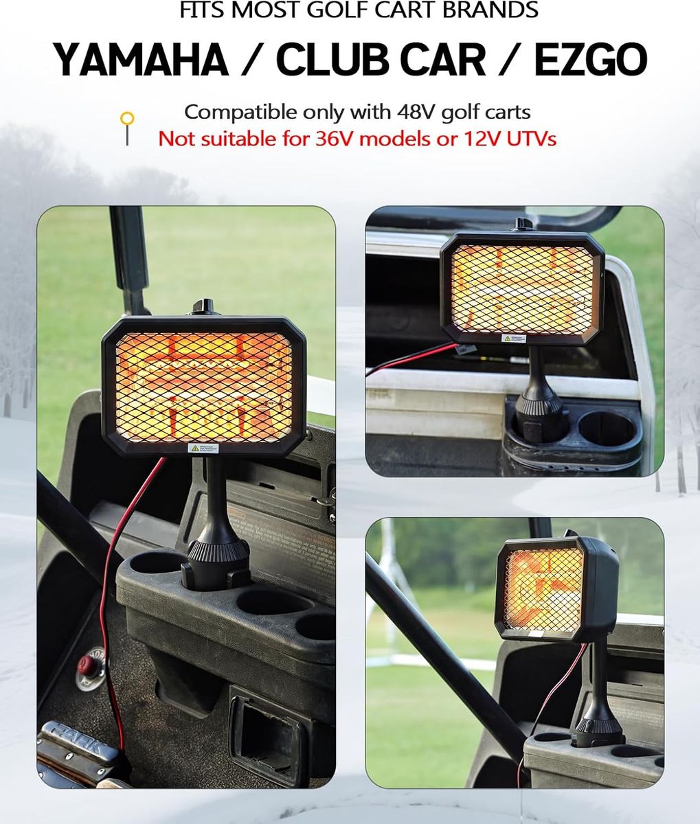 NEW GOLF CART ELECTRIC HEATER (2 AVAILABLE) RETAILS: $69.99