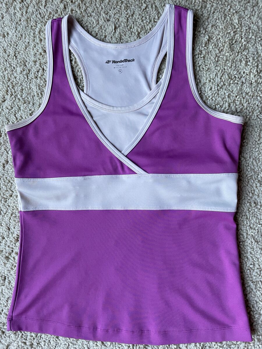 Women's Tank Top Quick Dry Athletic Tee Shirt Running Yoga Size M