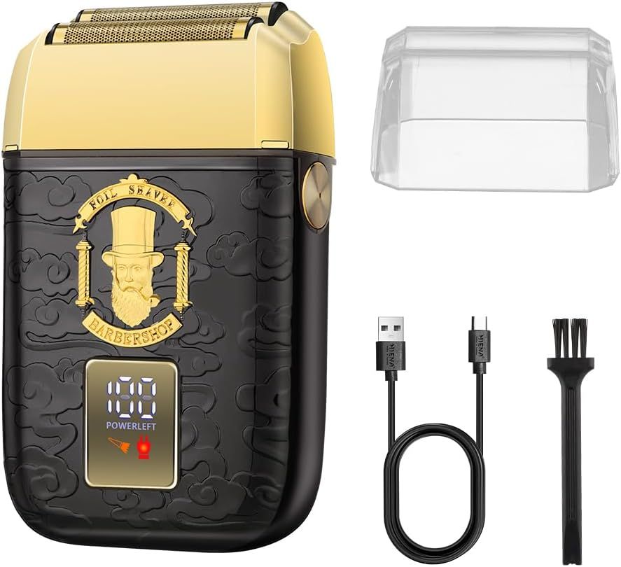 NEW Professional Foil Shaver for Men, Double Electric Foil Trimmer, Cordless Bald Head Precision Trimmer
