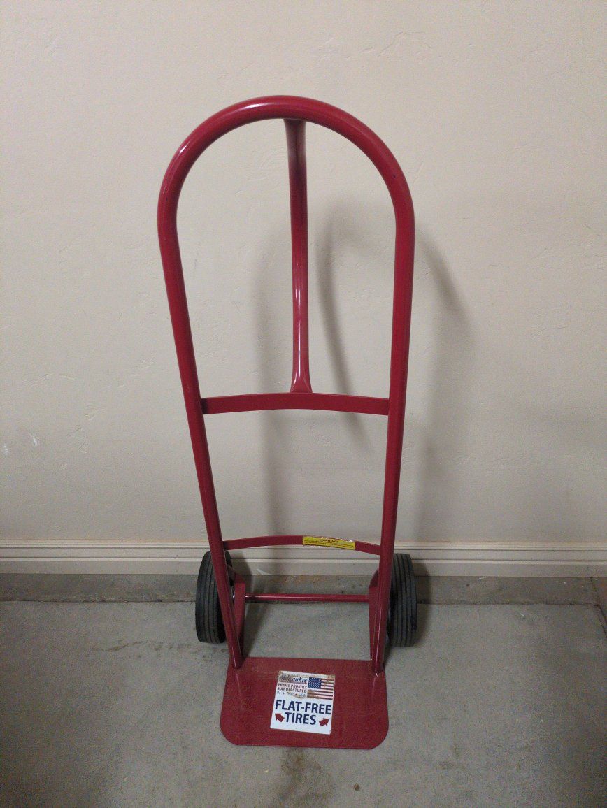 Milwaukee Hand Truck - Red, Flat-Free Tires Dolly
