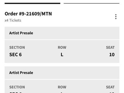 OAR Three Decades Tour Tickets - Sandy Amphitheater - Aug 21, 2026 (4 Tickets)