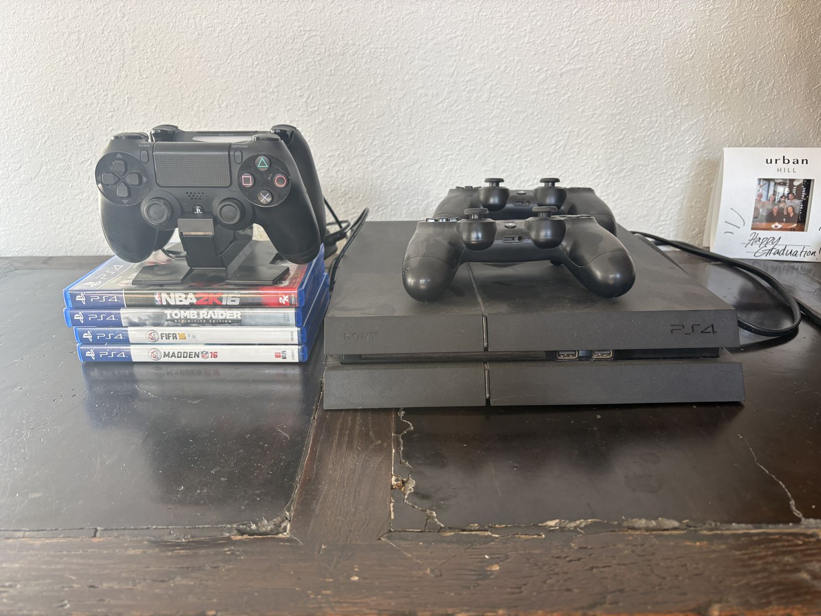 Sony PlayStation 4 PS4 Console Bundle with 3 DualShock Controllers and 4 Games