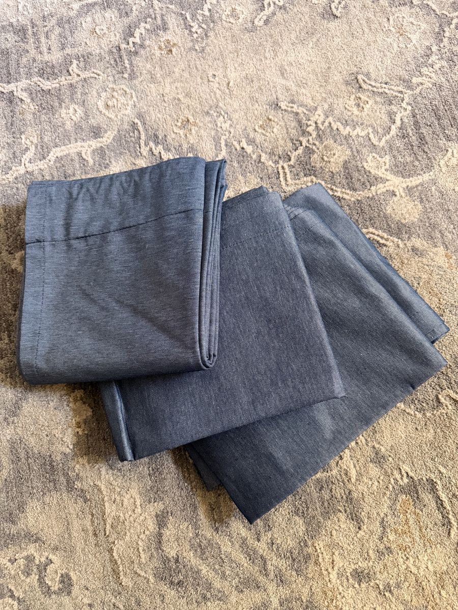 4 black out curtains 38x84" panels