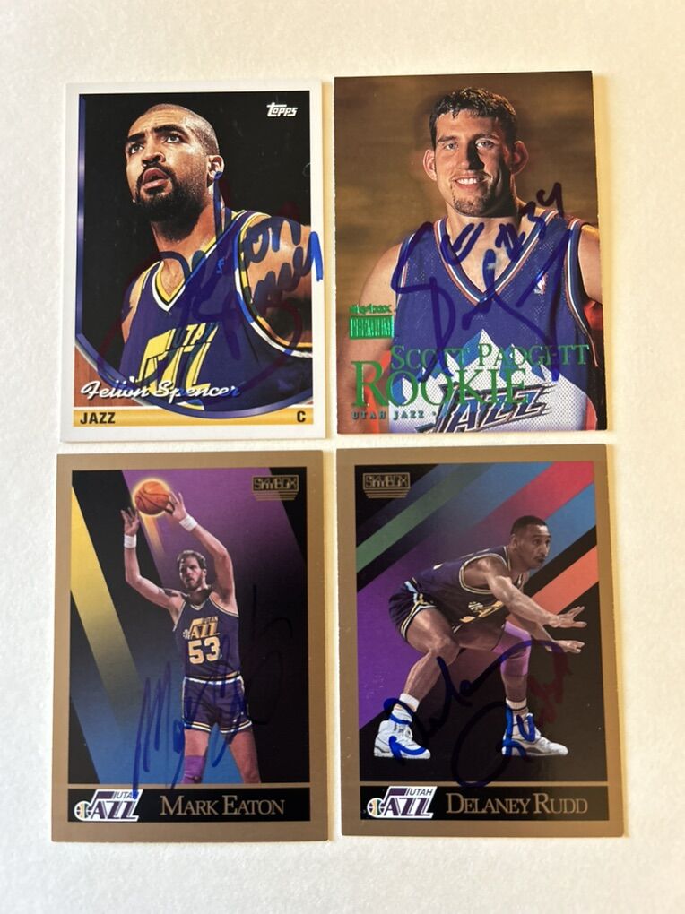 NBA BASKETBALL AUTO LOT UTAH JAZZ CARD UPPER DECK