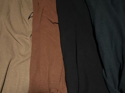 Old Navy & All in Motion Men's Waffle Knit Thermal Henley & Crew Neck Shirts (4-Pack) Large