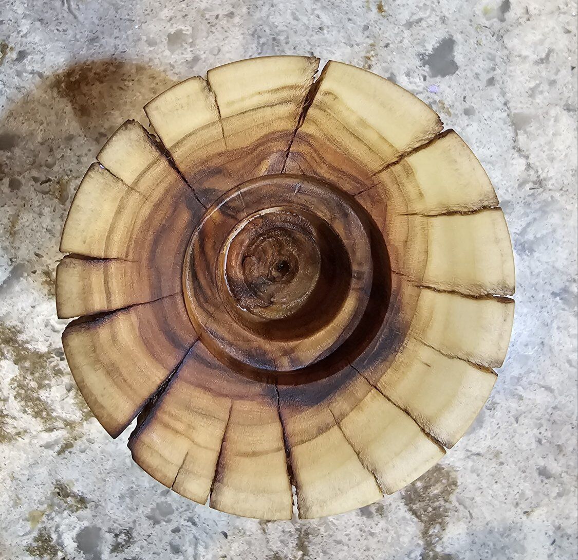 Handcrafted Wooden Candle Holder!