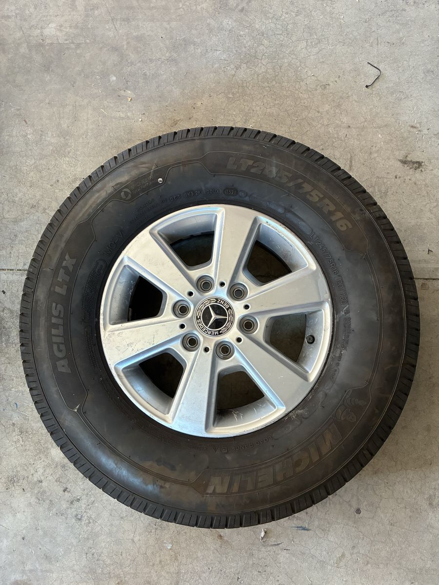 Michelin Agilis LTX LT245/75R16 Load E Tire on OEM Mercedes Sprinter Wheel
