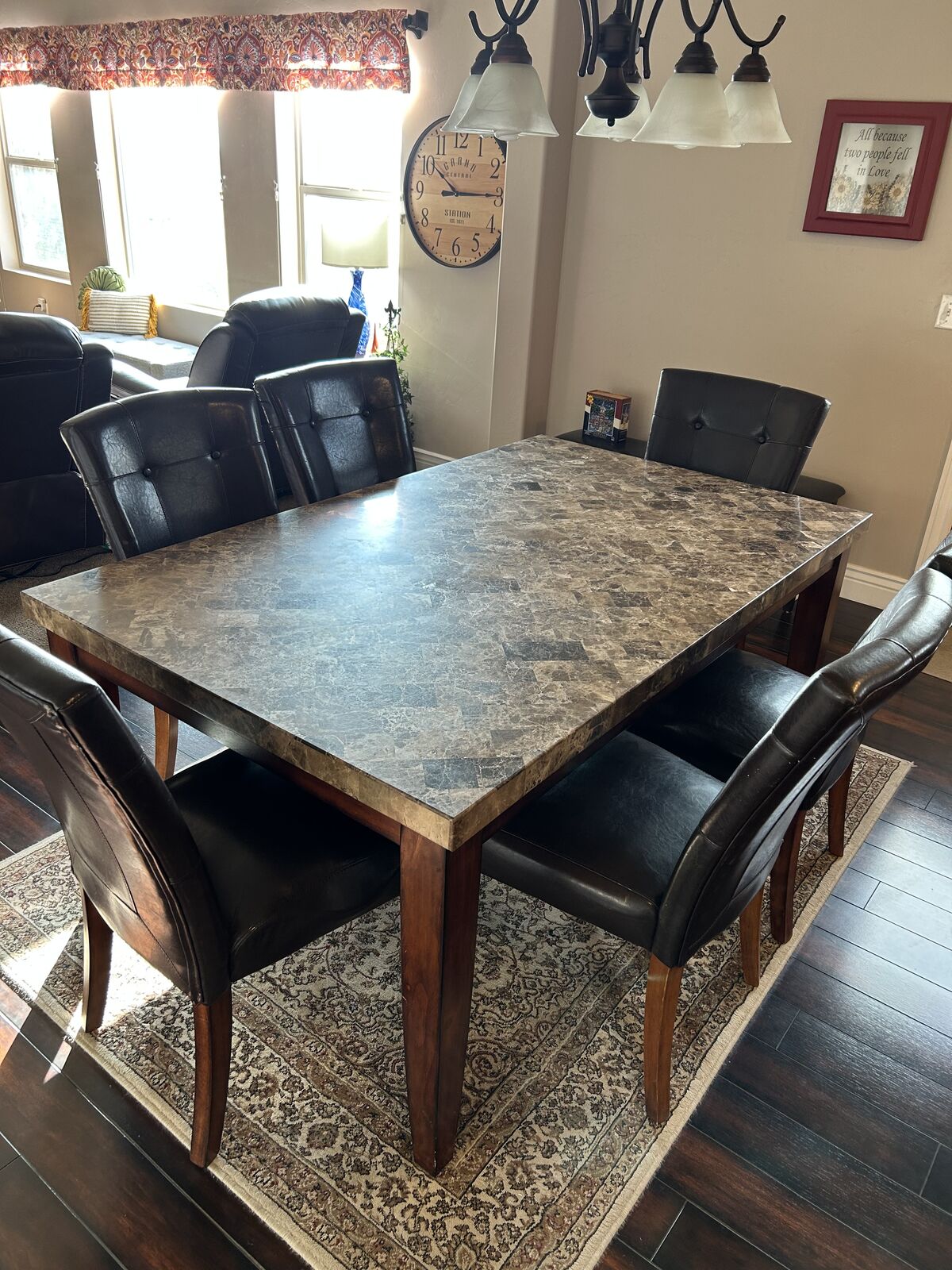 Dining table and chairs