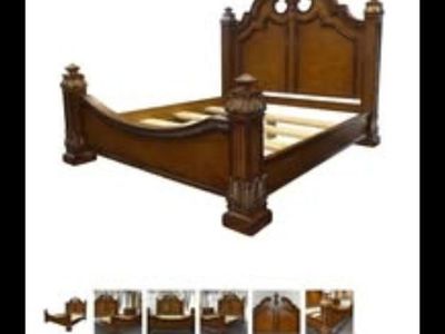 King Marge Carson Bellgio Bed Frame Traditional Solid Wood