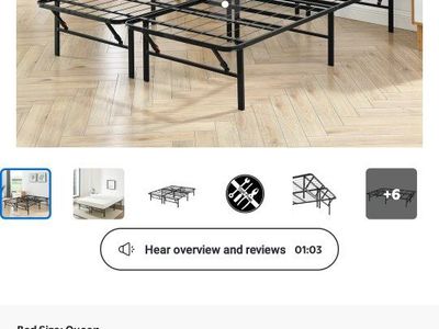 14" Folding Queen Bed Frame