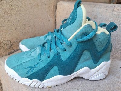 Mens Reebok Kamikaze Mid II Teal Sneakers Sz 7.5