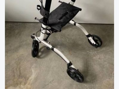 White Upright Walker With Armrest