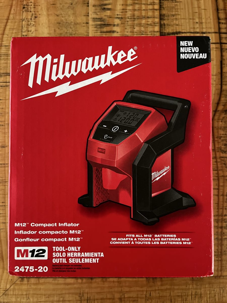 Milwaukee M12 2475-20 Compact Inflator - Tool-Only - New