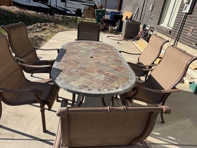 Patio set with 6 chairs