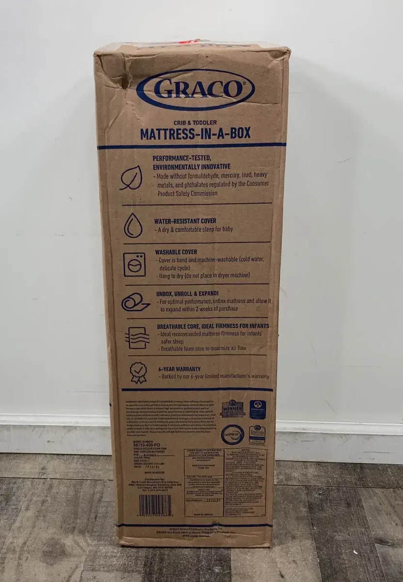 Graco Premium Foam Crib and Toddler Mattress (security seal intact)