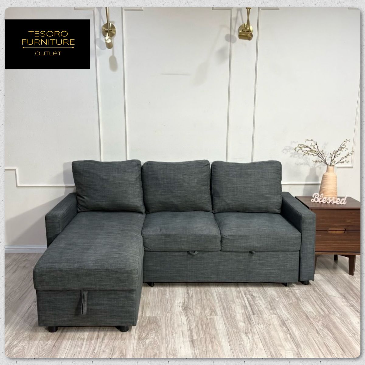 MODERN SECTIONAL SOFA BED WITH STORAGE
