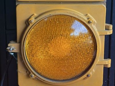Vintage Traffic Light - Fully Functional Red, Yellow, Green Signal (Working Lights)