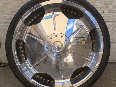 24" Platinum Shield Chrome 4 Wheel - set of 4