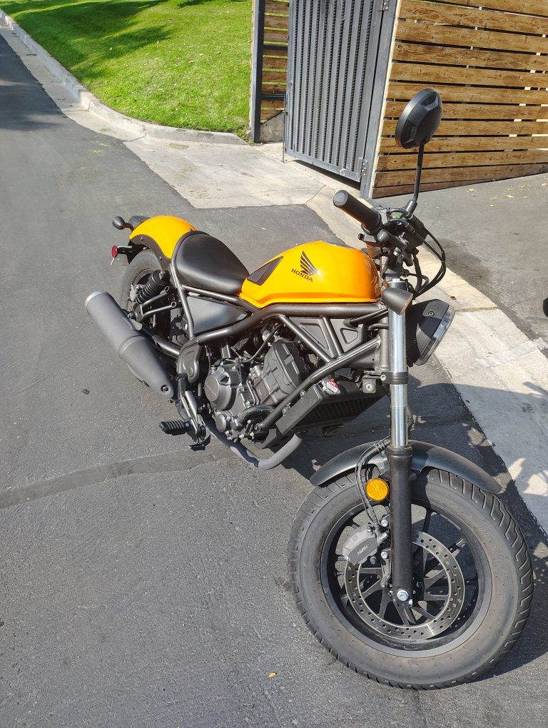 Honda Rebel 300 Orange Motorcycle - Low Mileage (1469 miles as of posting)