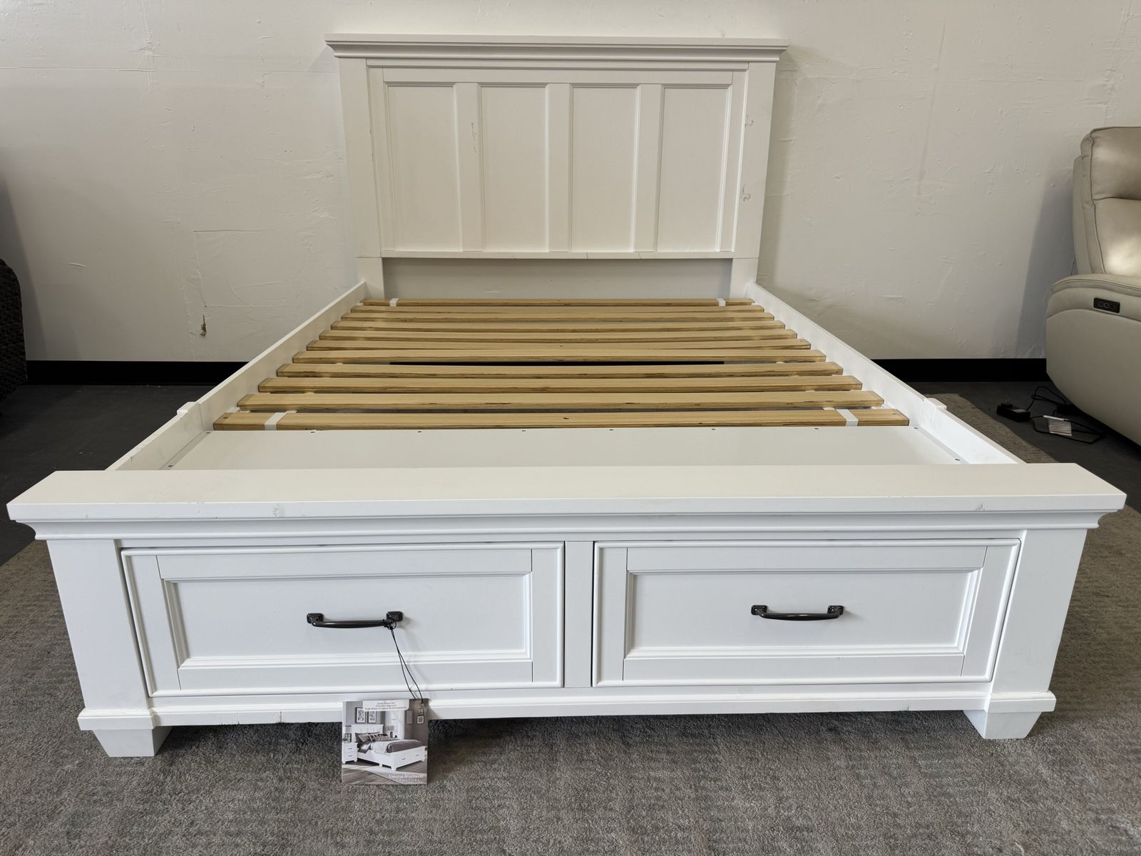 COSTCO QUEEN BED FRAME WITH STORAGE (CAN DELIVER)