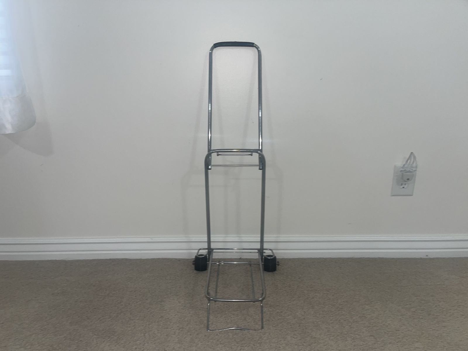 Folding Luggage Cart Hand Truck Metal Silver