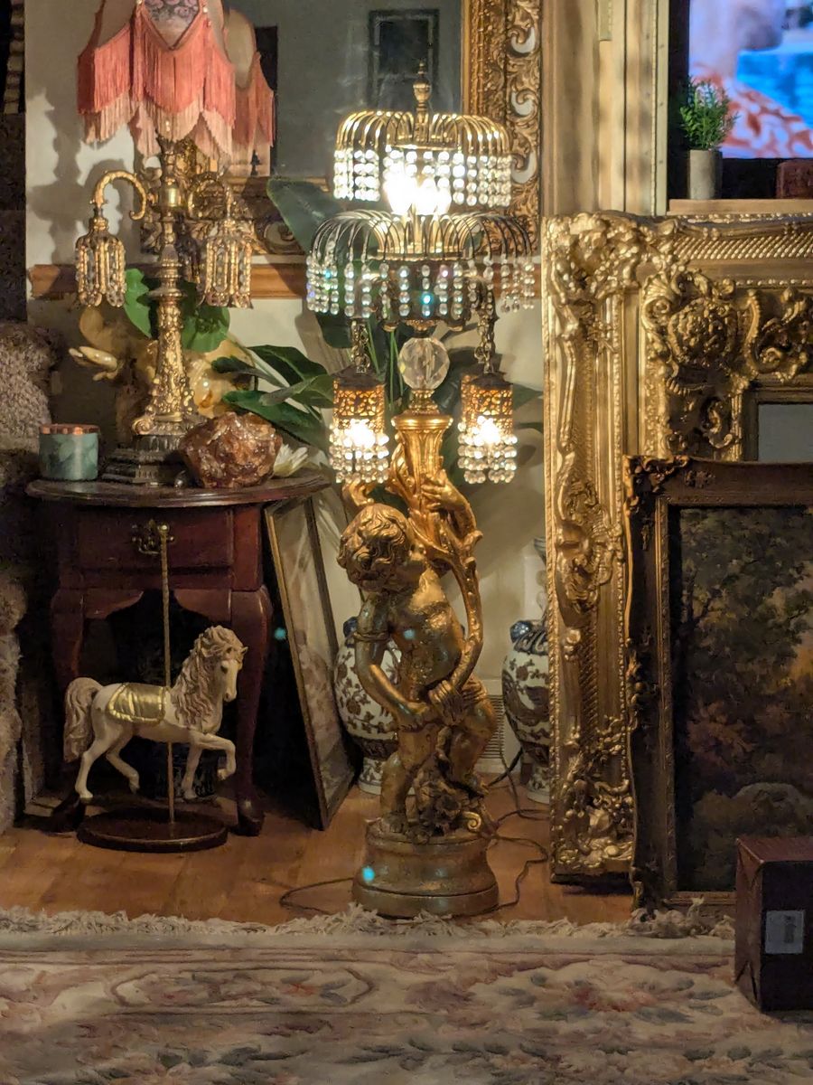 4' Loevsky & Loevsky Hollywood Regency 1960's Vintage Cherub Floor Lamp