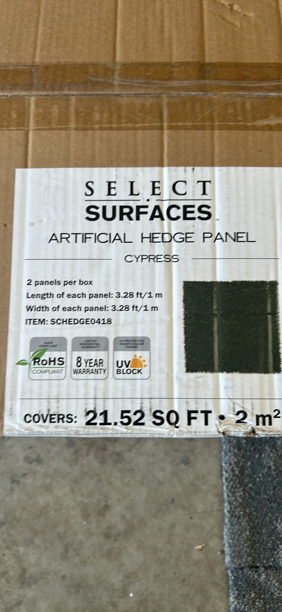 Artificial hedge panels