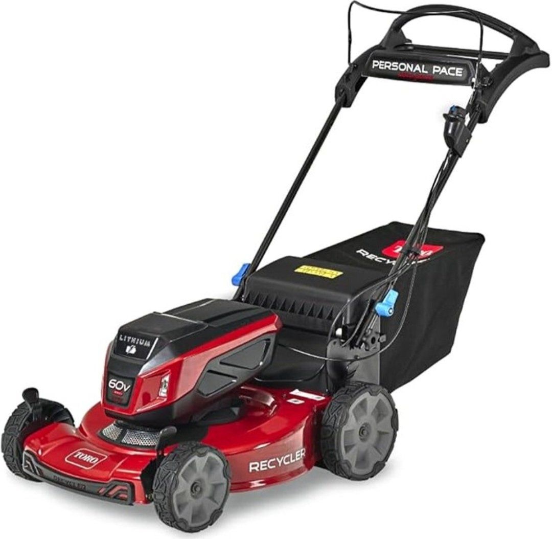 Toro 60V MAX* 22 in. Recycler® w/Personal Pace® Lawn Mower - Battery/Charger Not Included, Black/Red