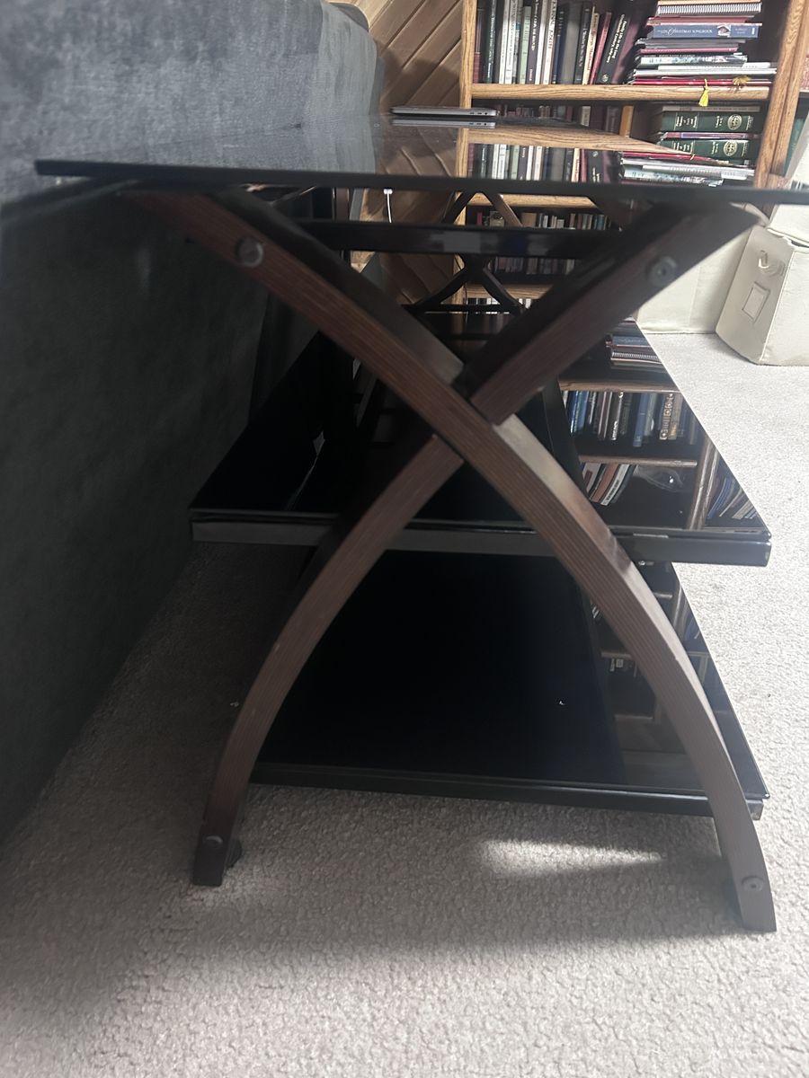 Glass TV console