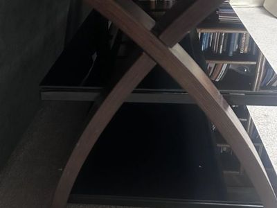 Glass TV console