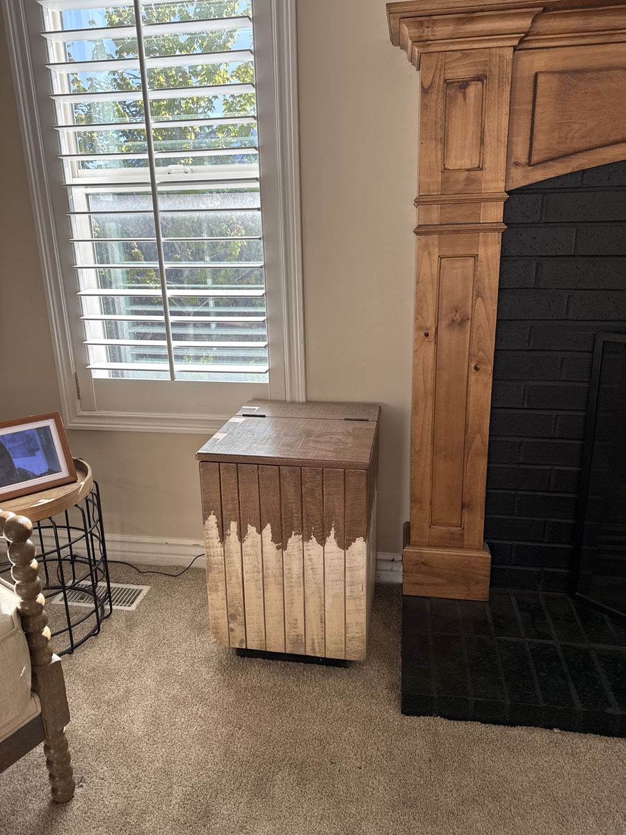 Side table toy chest