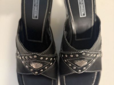 Women's Harley Davidson wedge slides - Great condition