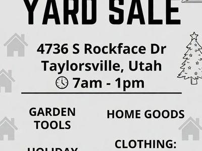 Yard Sale - Taylorsville Utah 08/08/2026