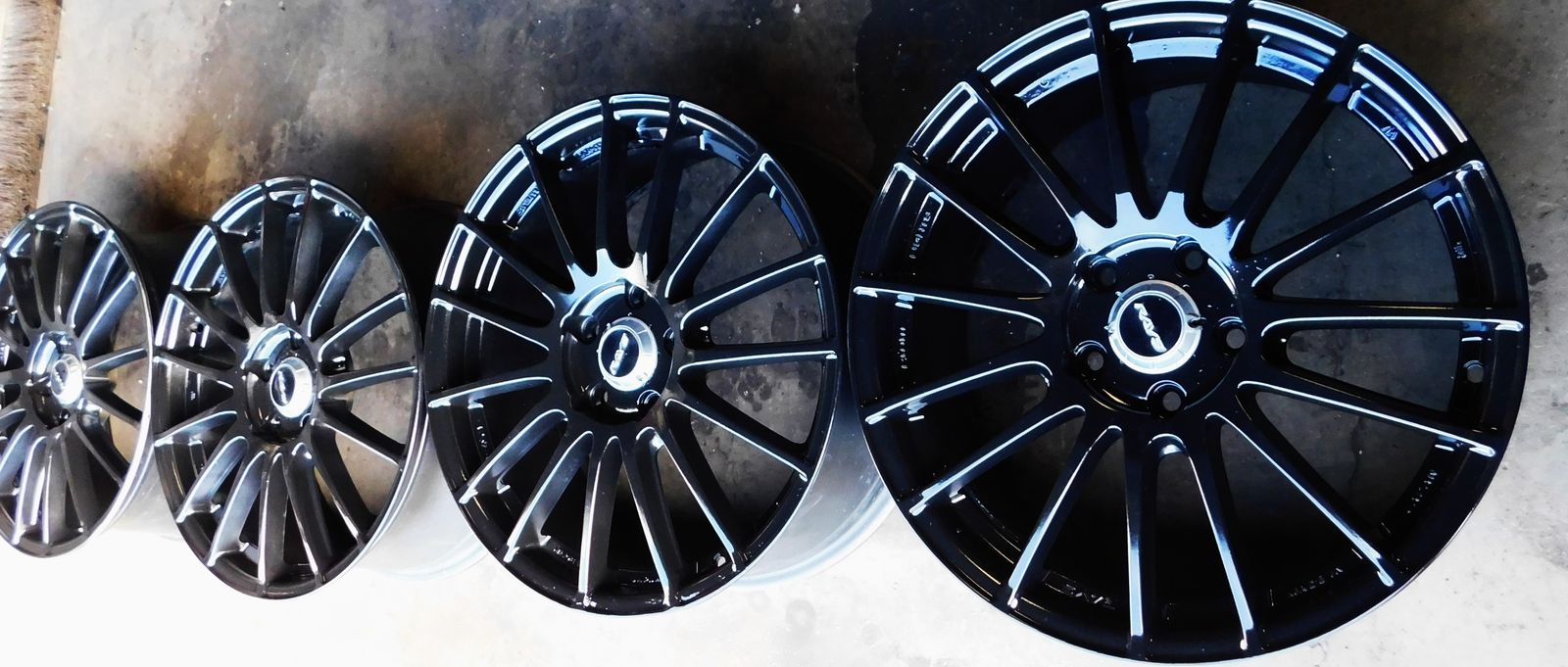 18x7.5 inches Rays Black Rims