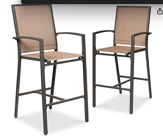 Outdoor Bar Stools Set of 2