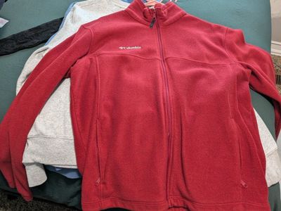 Columbia Men's Red Fleece Full Zip Jacket - Size 3X