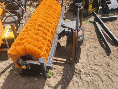 new skid steer mounted broom