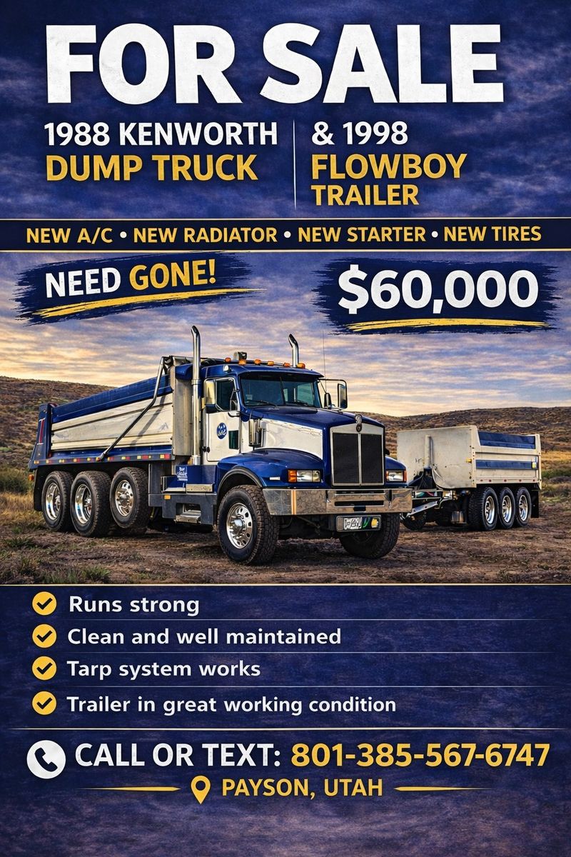WORK READY / MONEY MAKER – Kenworth Dump + Flowboy